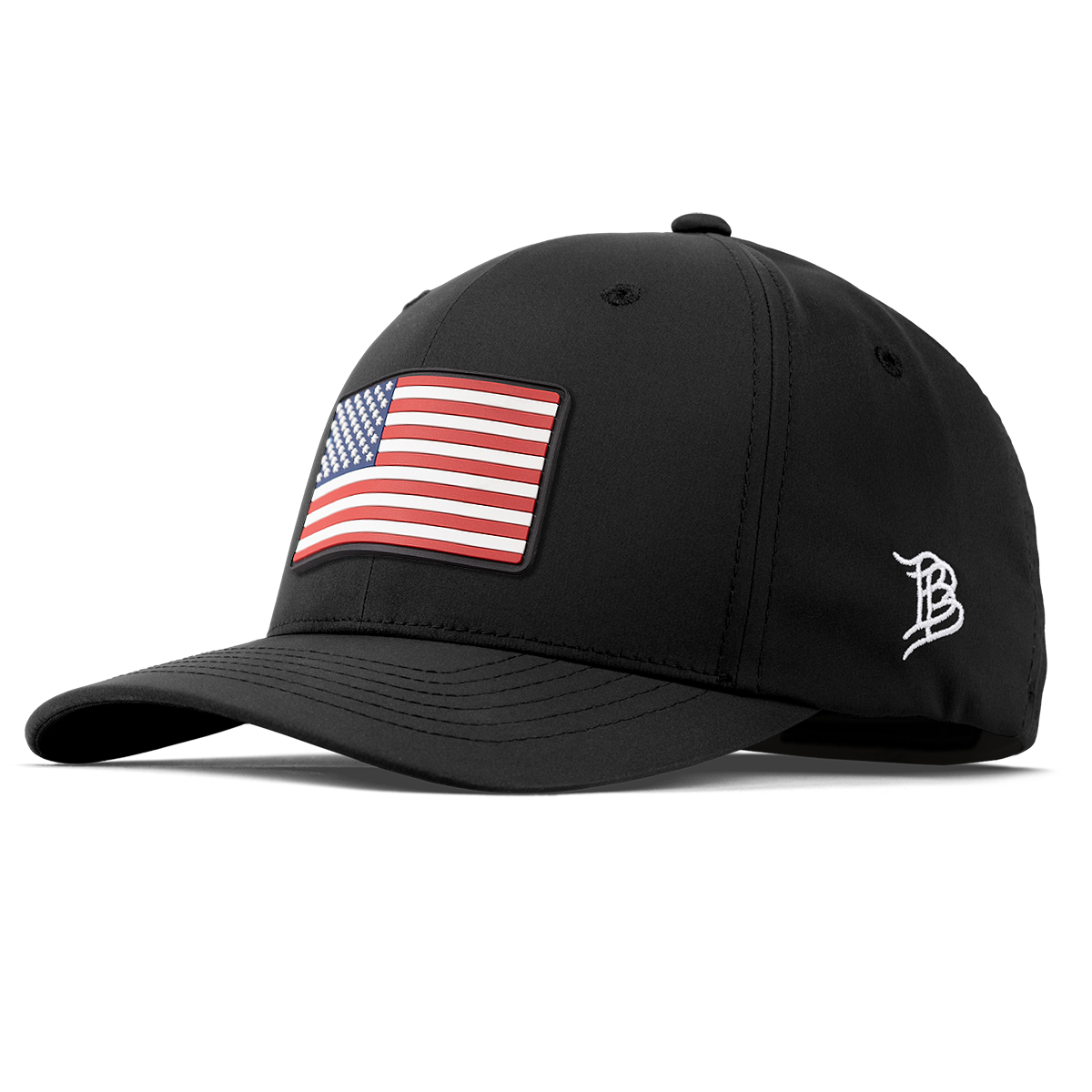 Old Glory PVC Flexfit Performance Fitted Black