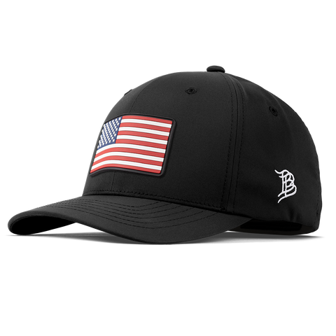 Old Glory PVC Flexfit Performance Fitted Black