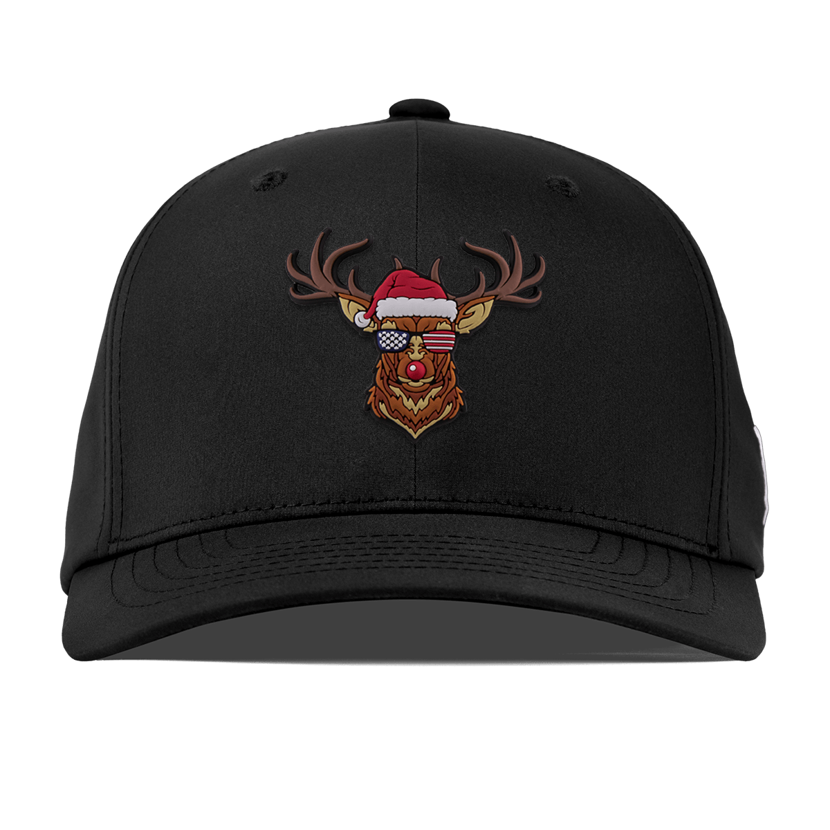 Party Reindeer Flexfit Performance Fitted Black