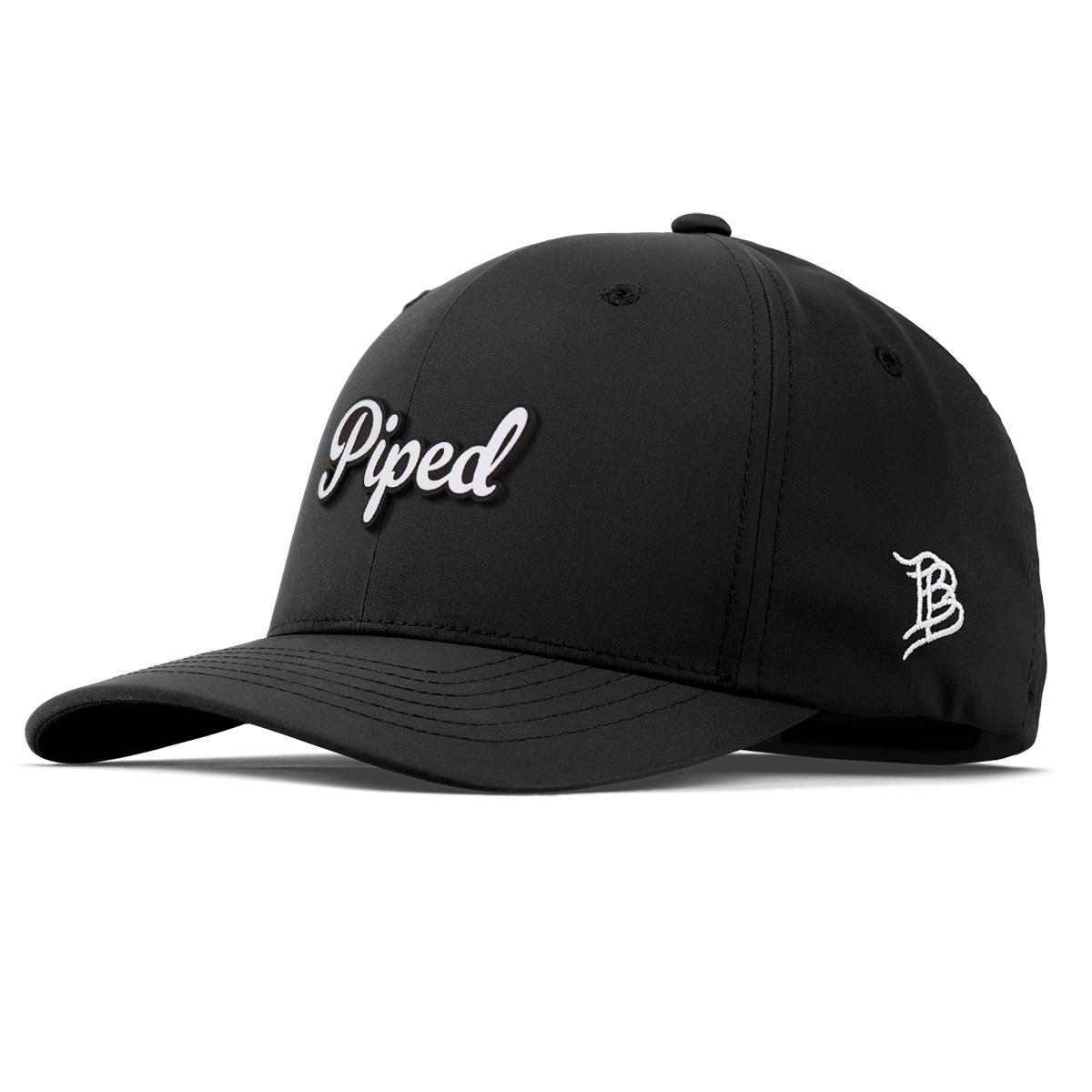 Piped Script Flexfit Performance Fitted Black