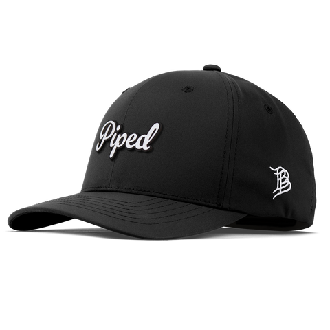 Piped Script Flexfit Performance Fitted Black
