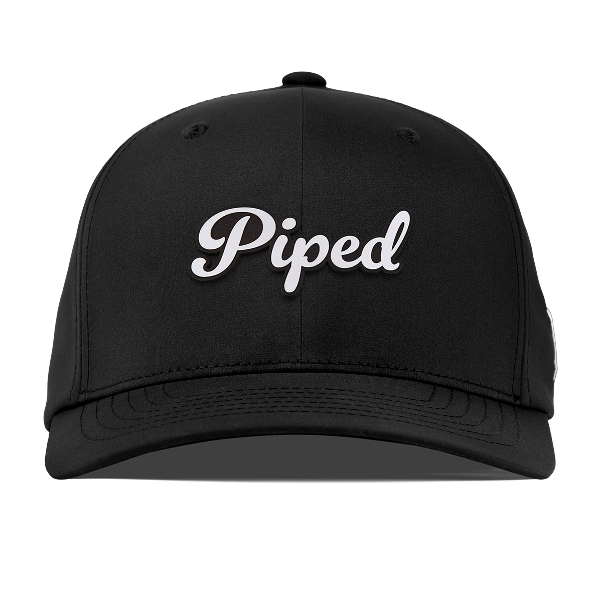Piped Script Flexfit Performance Fitted Black