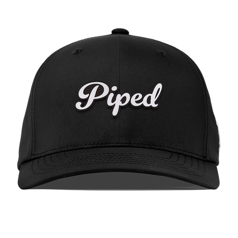 Piped Script Flexfit Performance Fitted Black