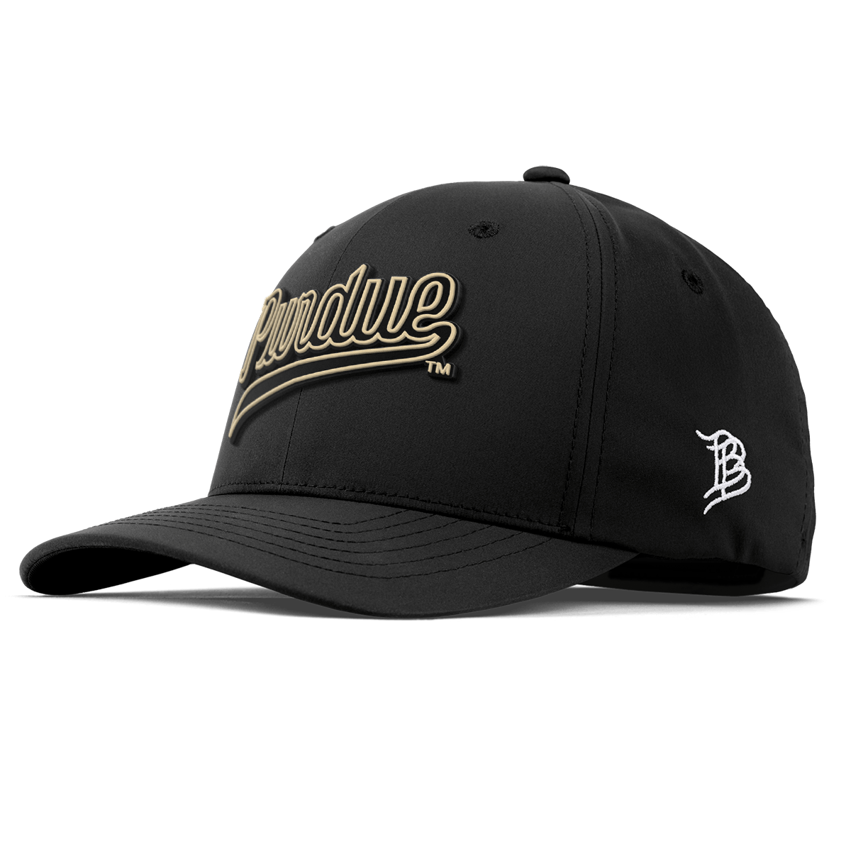 Purdue University "Purdue Script" Flexfit Performance Fitted Black