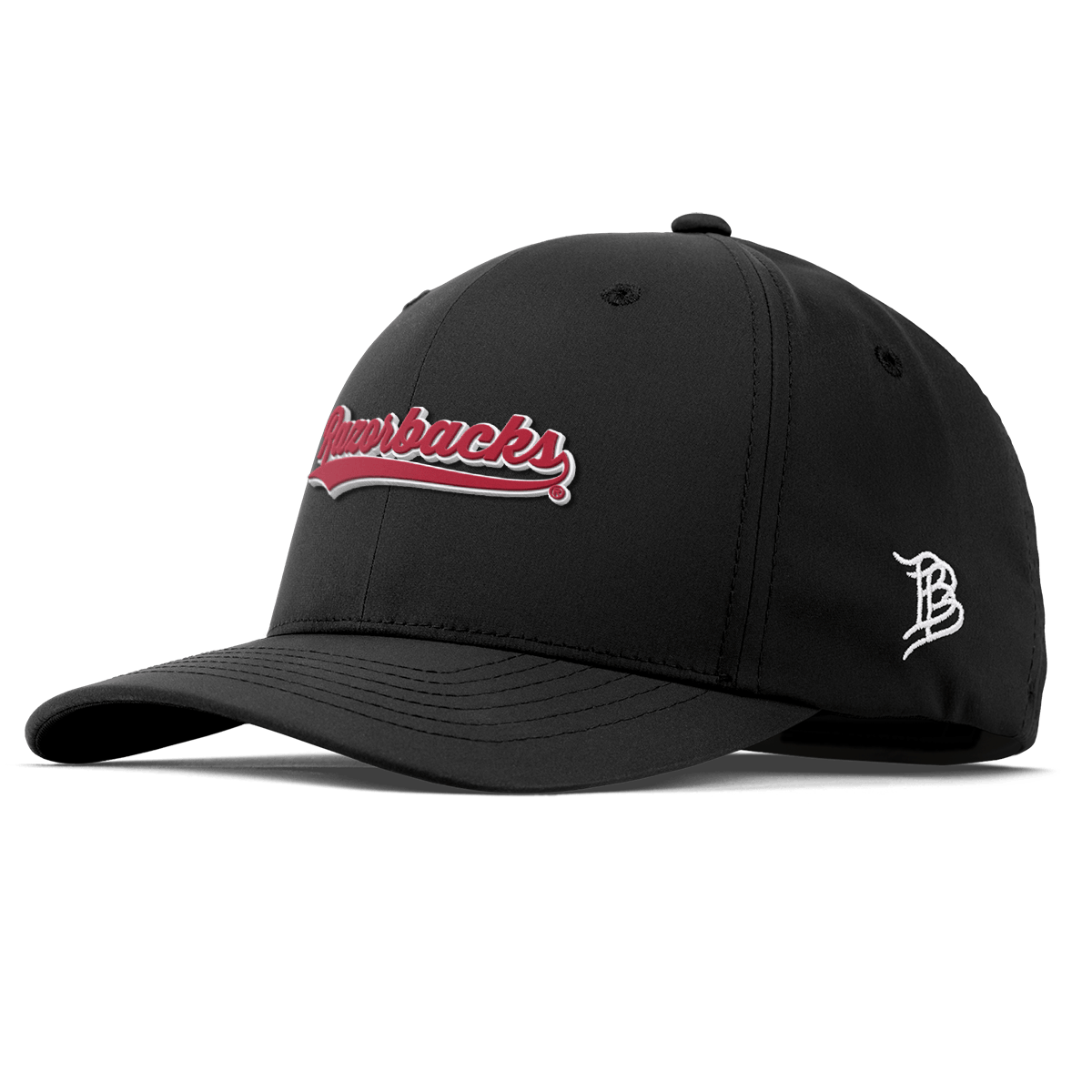University of Arkansas "Razorback Script" Flexfit Performance Fitted Black