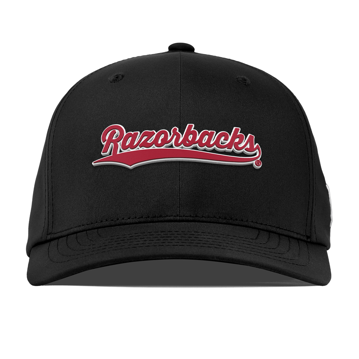 University of Arkansas "Razorback Script" Flexfit Performance Fitted Black