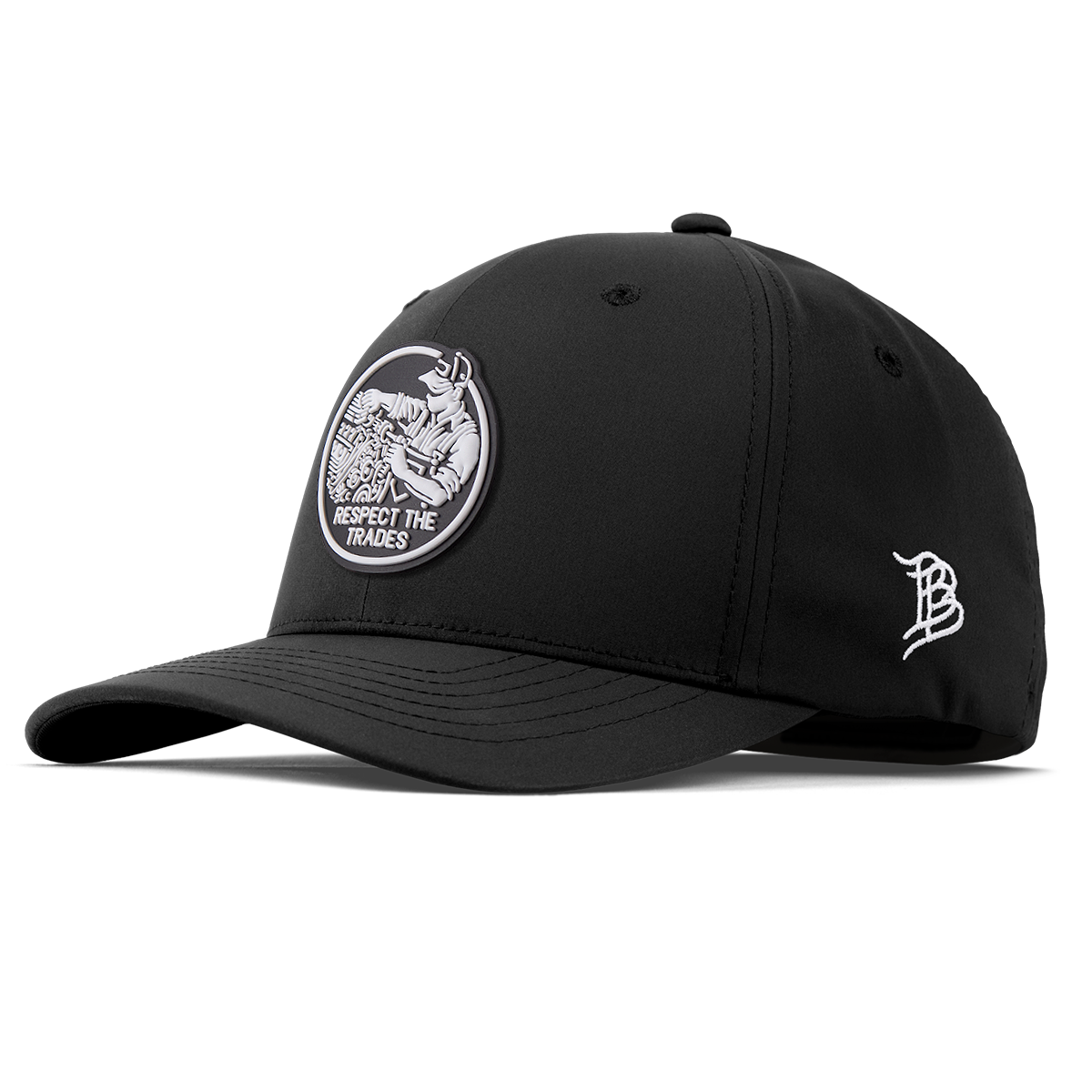 Respect The Trades Mechanic Flexfit Performance Fitted Black