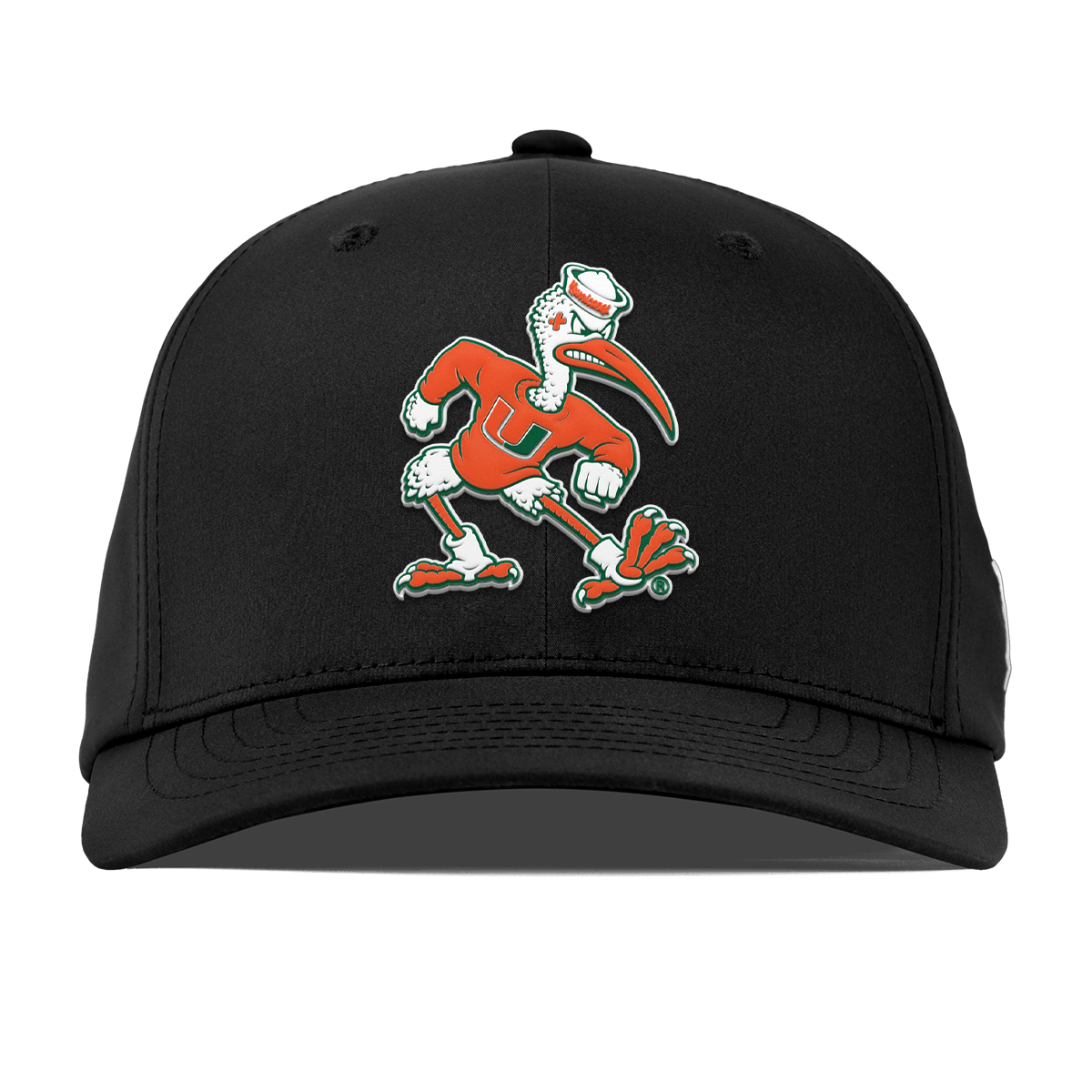 University of Miami "Sebastian the Ibis" Flexfit Performance Fitted Black