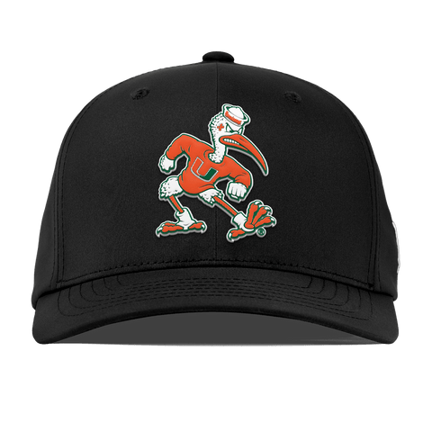 University of Miami "Sebastian the Ibis" Flexfit Performance Fitted Black