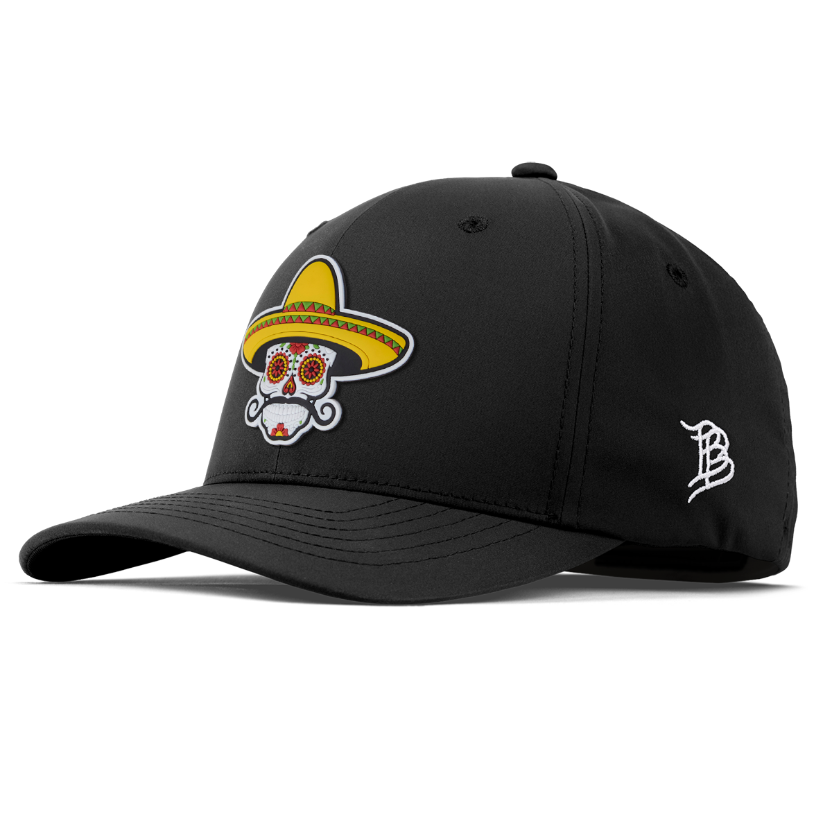 Sombrero Skull PVC Flexfit Performance Fitted Black