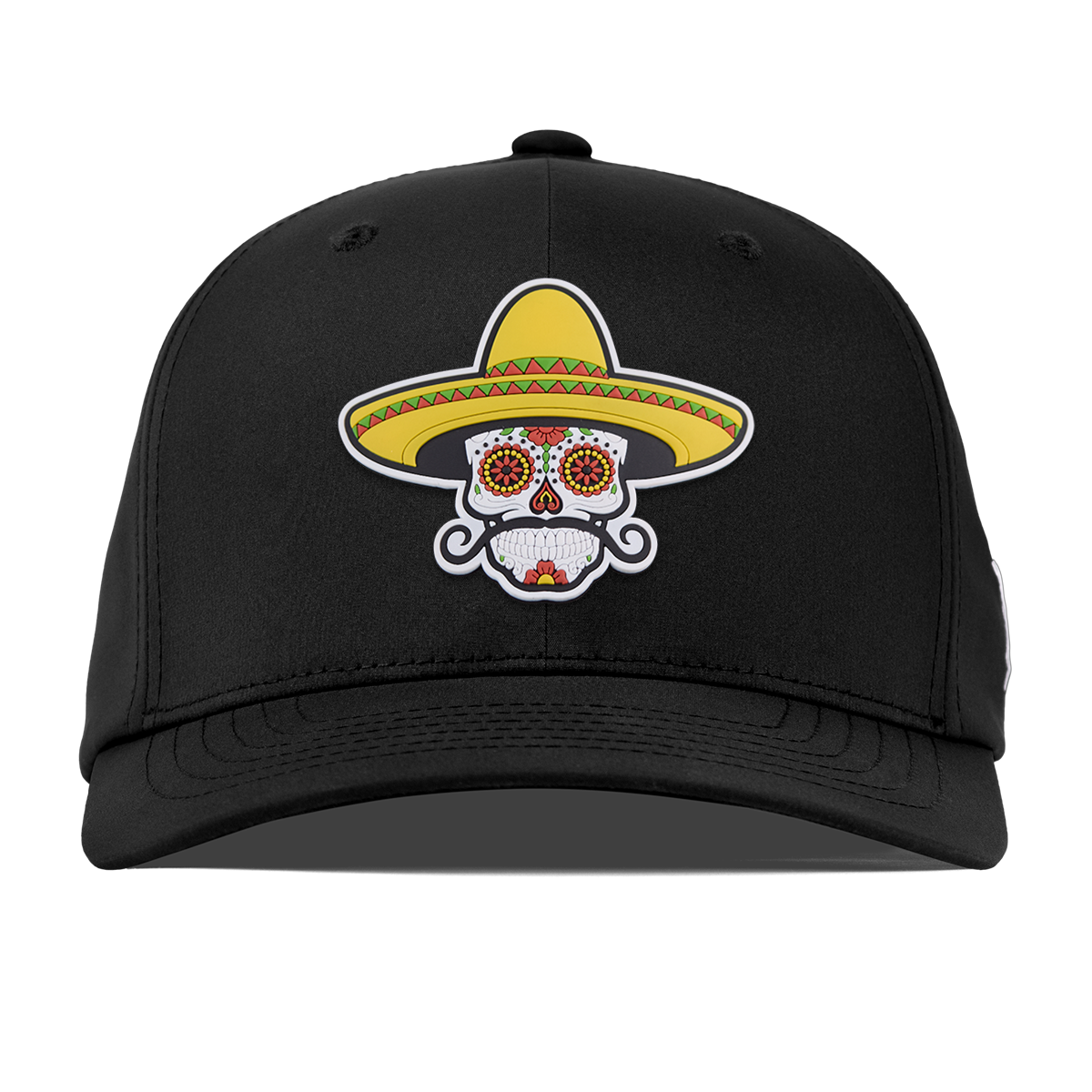 Sombrero Skull PVC Flexfit Performance Fitted Black