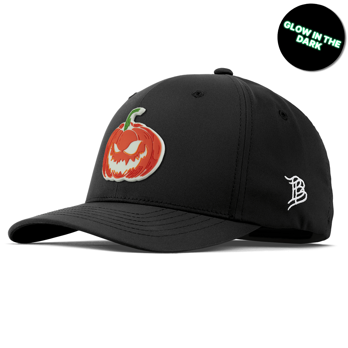 Jack-O-Lantern Glow Flexfit Performance Fitted Black