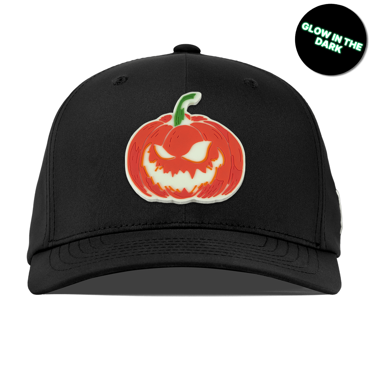 Jack-O-Lantern Glow Flexfit Performance Fitted Black