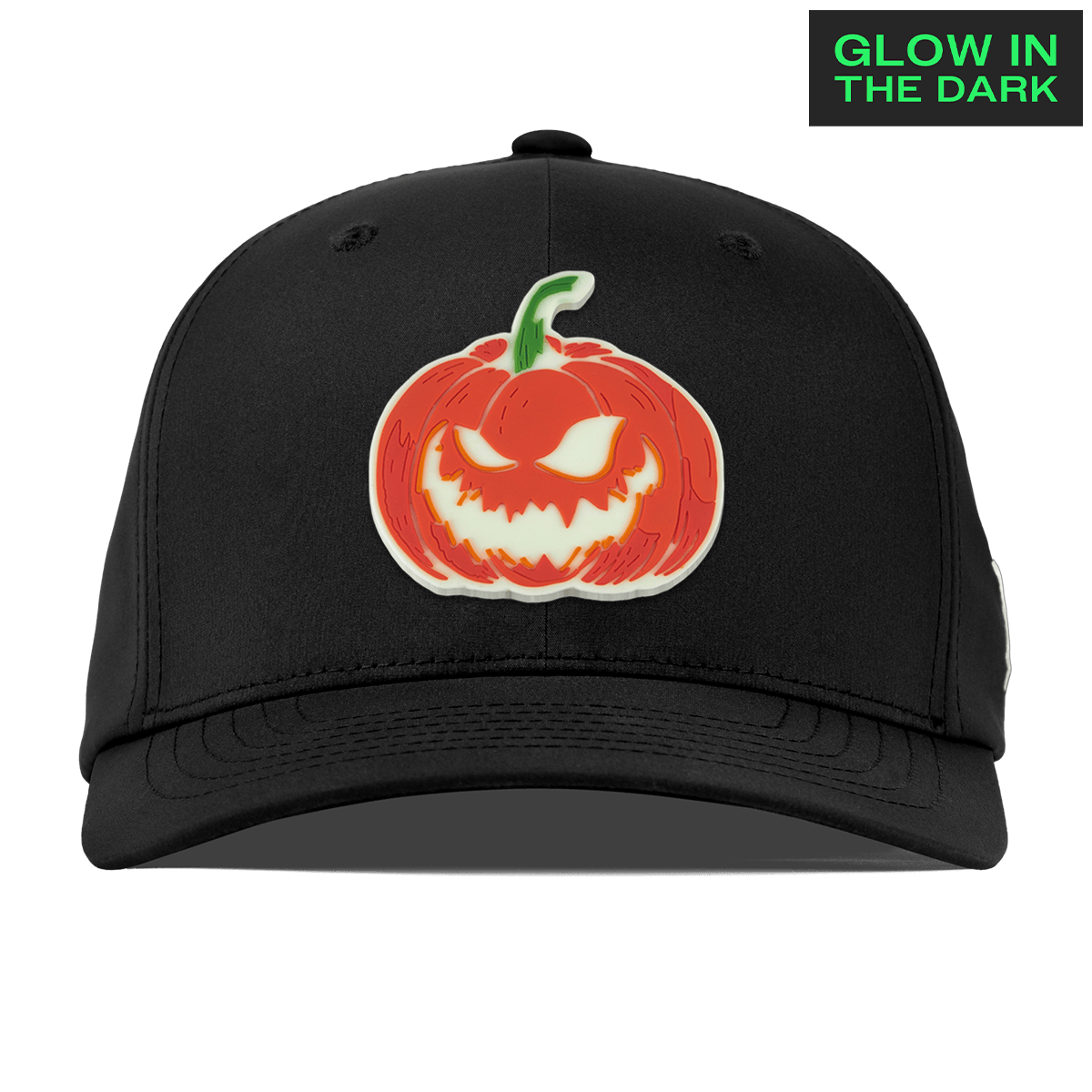 Jack-O-Lantern Glow Flexfit Performance Fitted Black