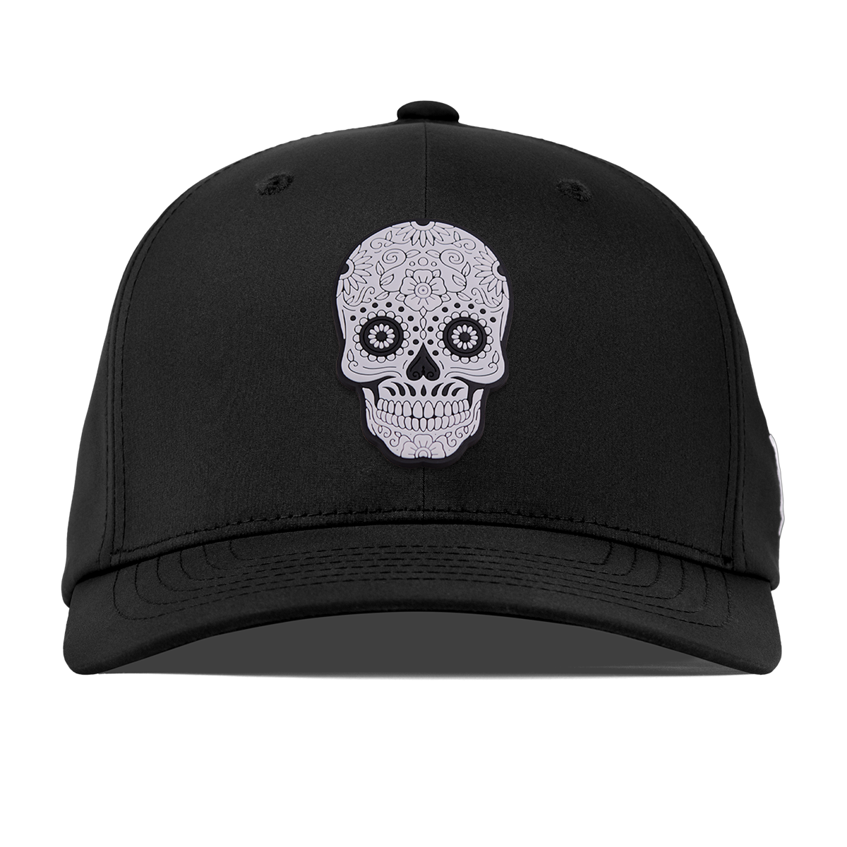Sugar Skull PVC Flexfit Performance Fitted Black