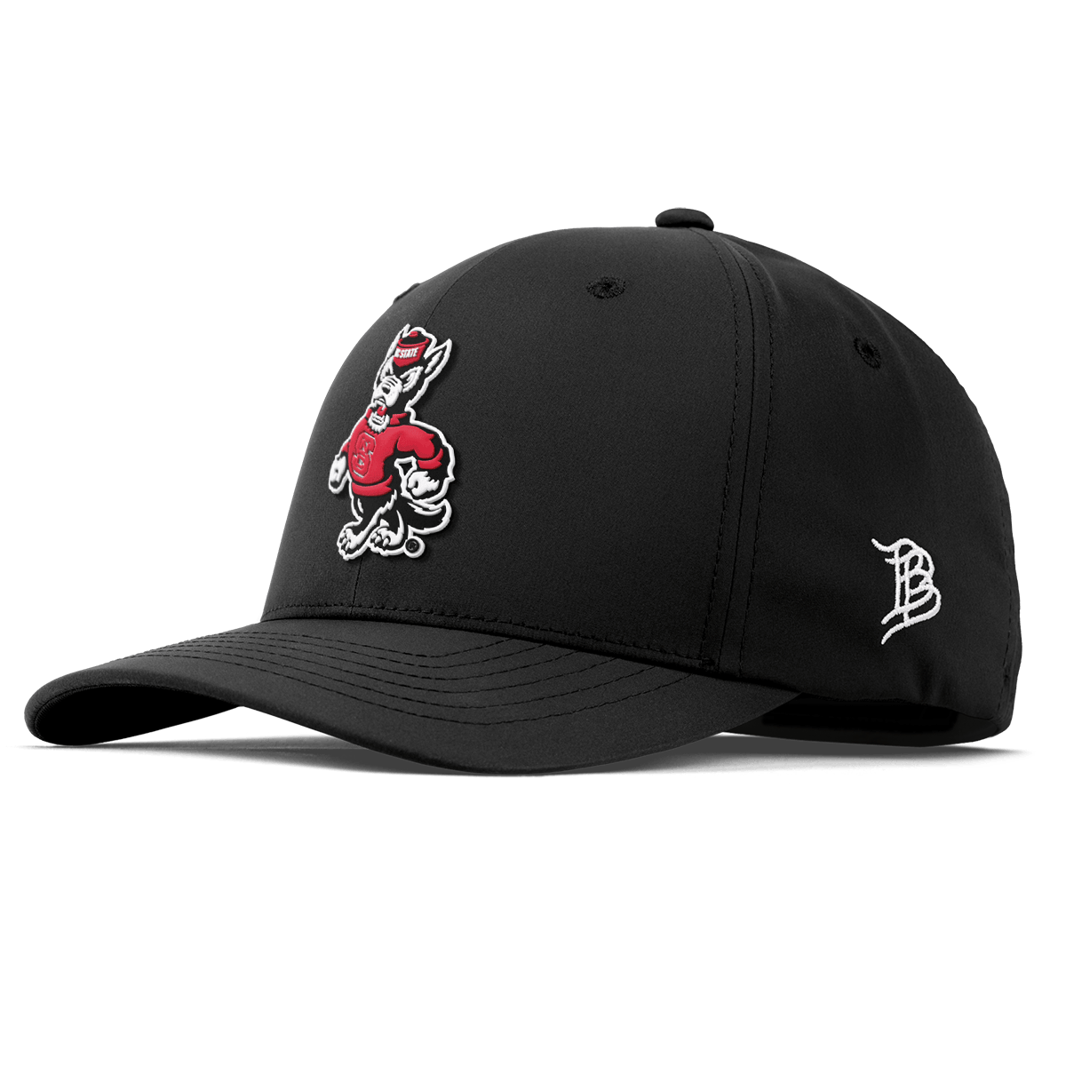 North Carolina State "Tuffy The Wolf" Flexfit Performance Fitted Black