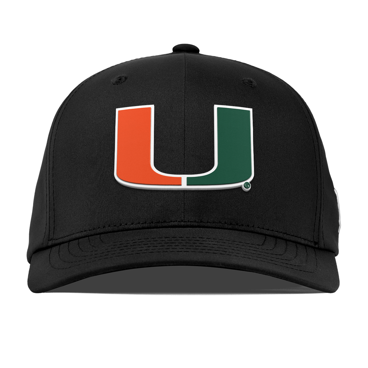 University of Miami "Miami Team Logo" Flexfit Performance Fitted Black