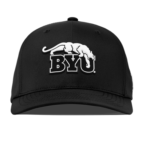Brigham Young University "Vintage BYU Cougars" Flexfit Performance Fitted Black