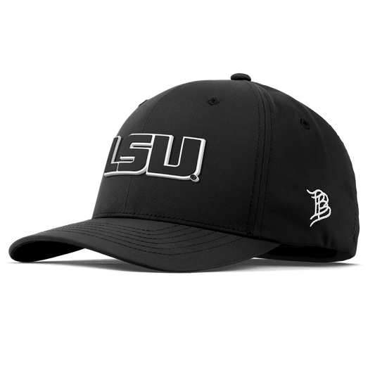 Louisiana State University "Vintage LSU Block" Flexfit Performance Fitted Black