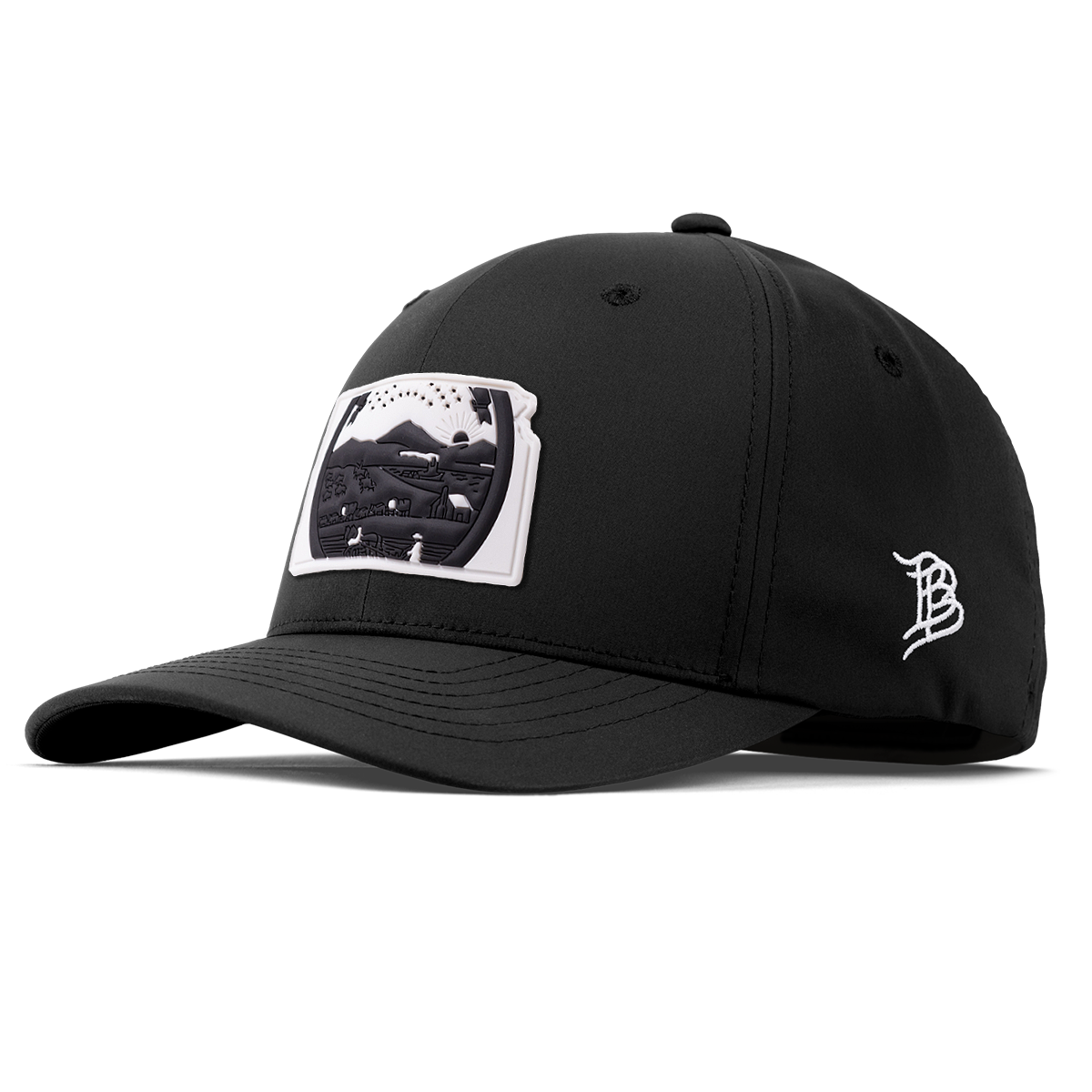 Kansas Vintage Flexfit Performance Fitted Black