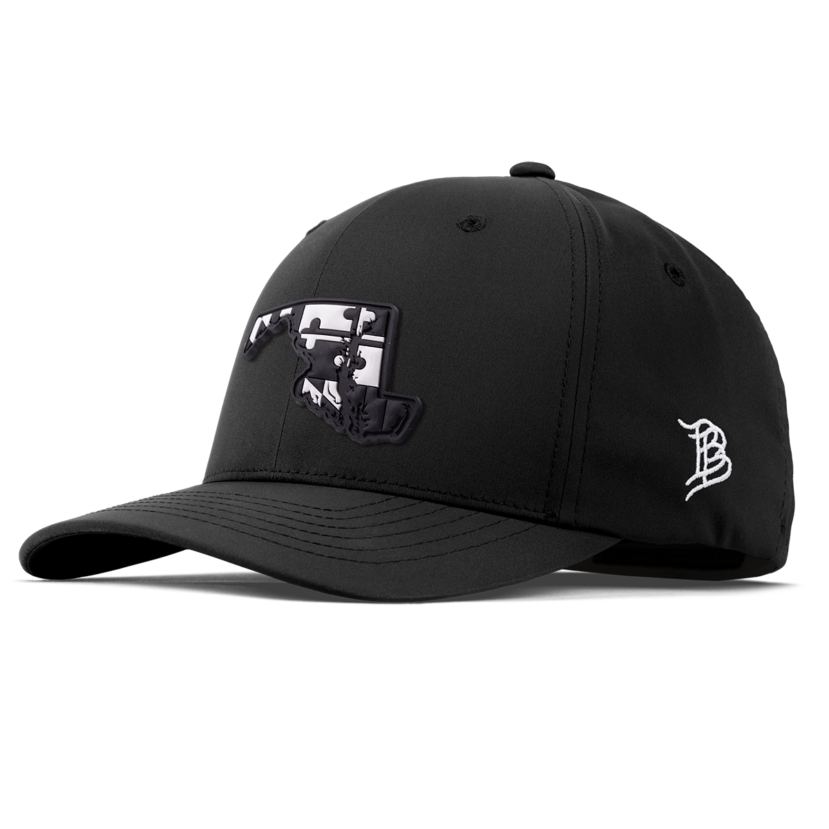 Maryland Vintage Flexfit Performance Fitted Black