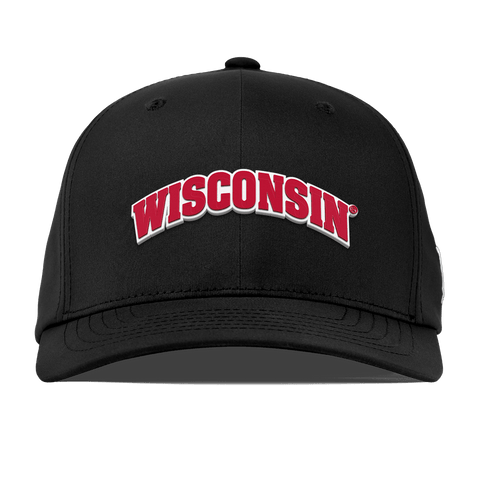 University of Wisconsin "Wisconsin Block" Flexfit Performance Fitted Black