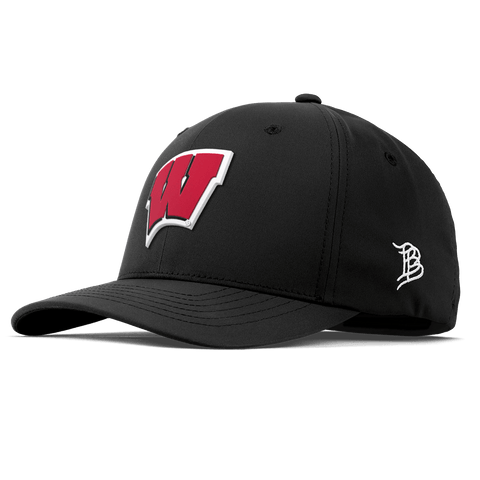 University of Wisconsin "Wisconsin Team Logo" Flexfit Performance Fitted Black