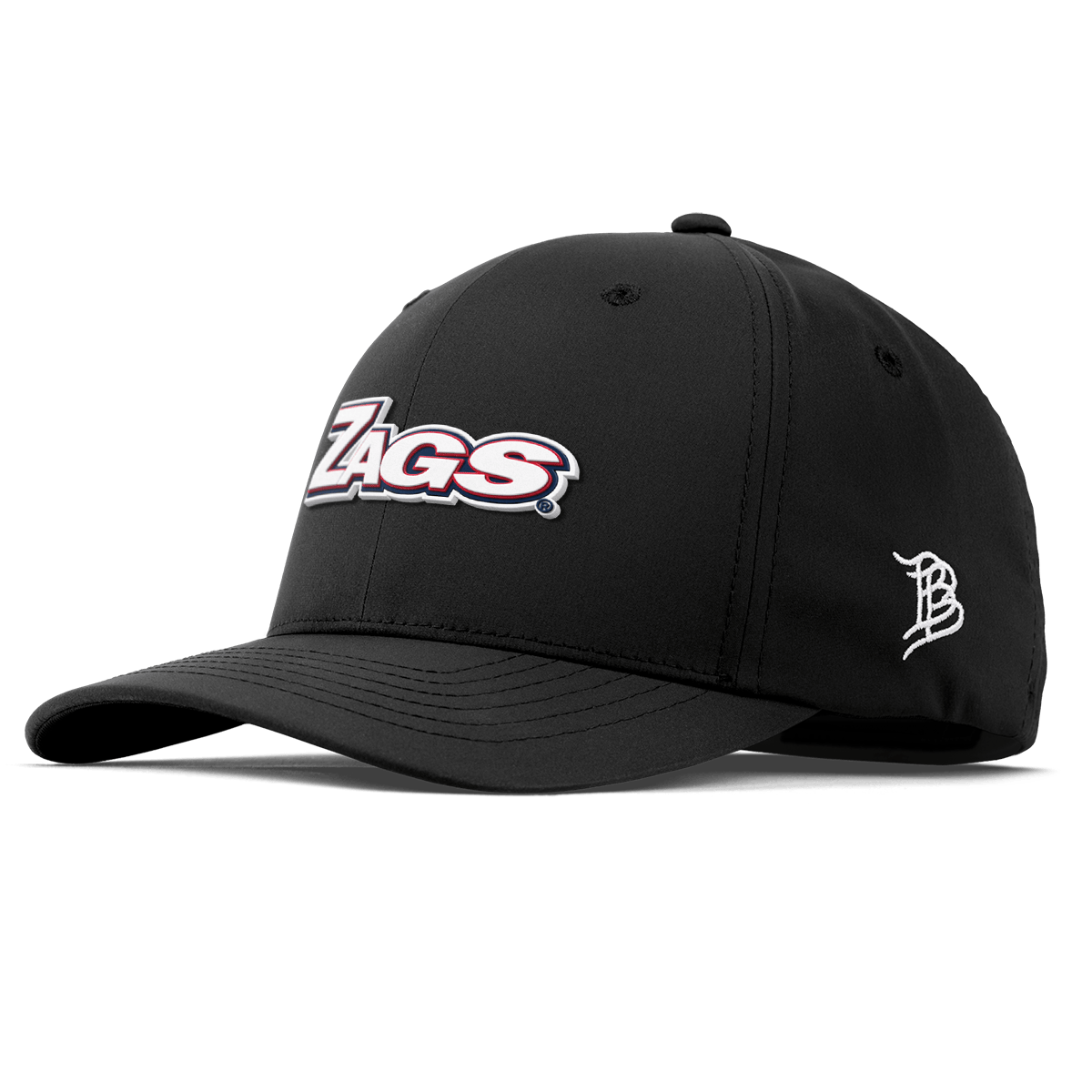 Gonzaga University "Zags Block" Flexfit Performance Fitted Black