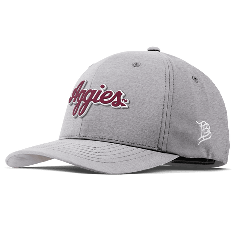 Texas A&M University "Aggies Script" Flexfit Performance Fitted Heather Gray
