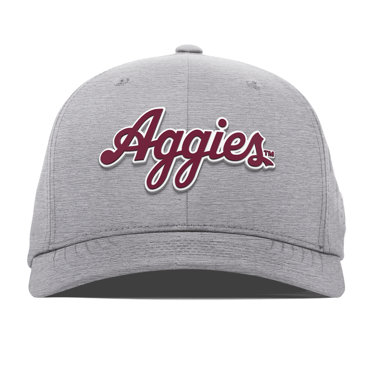 Texas A&M University "Aggies Script" Flexfit Performance Fitted Heather Gray