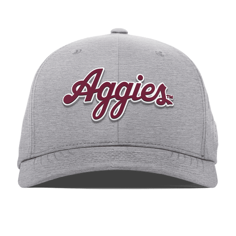 Texas A&M University "Aggies Script" Flexfit Performance Fitted Heather Gray