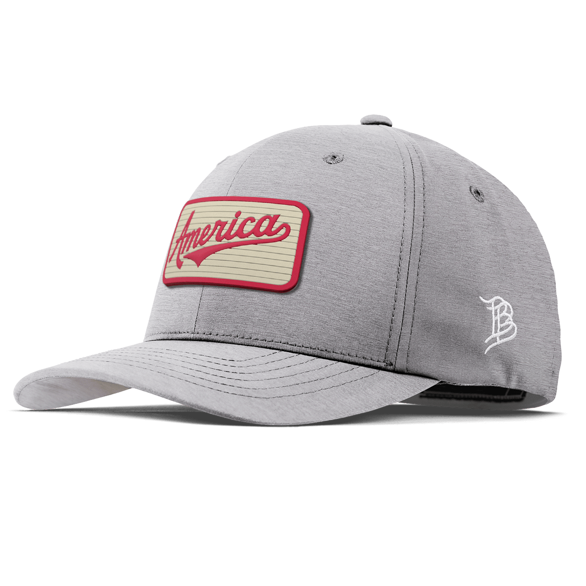 America Badge Flexfit Performance Fitted Heather Gray