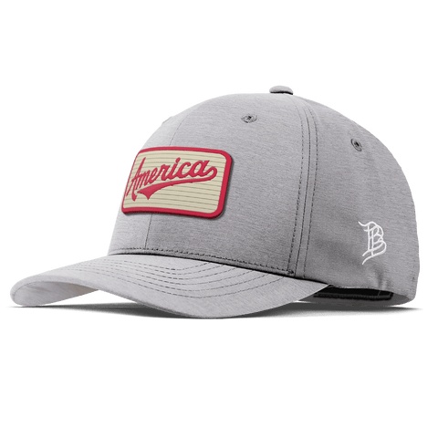 America Badge Flexfit Performance Fitted Heather Gray