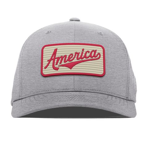 America Badge Flexfit Performance Fitted Heather Gray