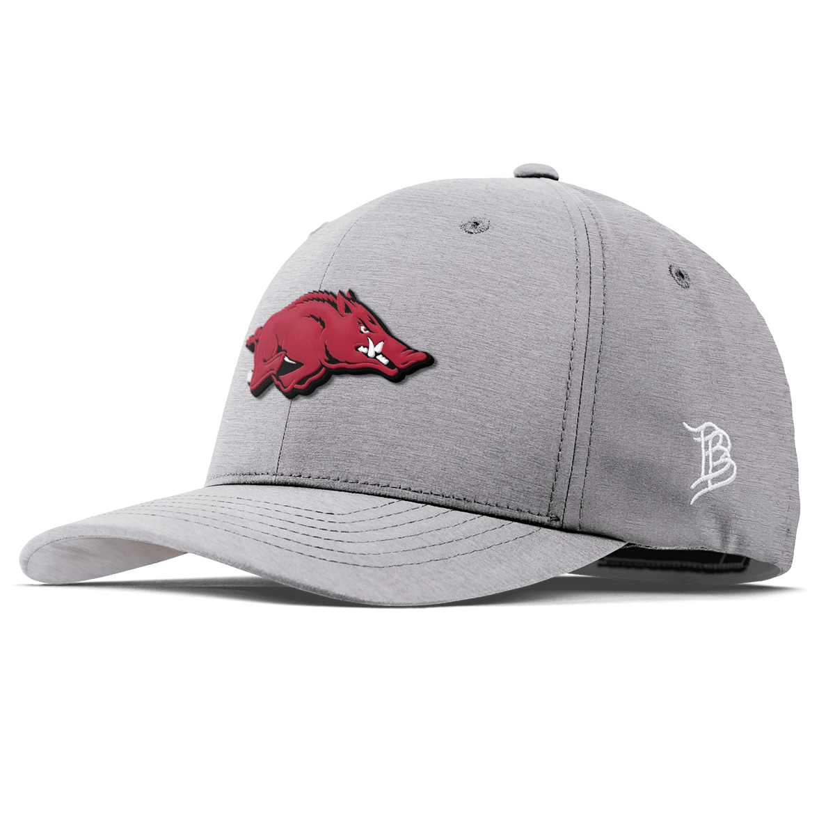 University of Arkansas "Arkansas Team Logo" Flexfit Performance Fitted Heather Gray