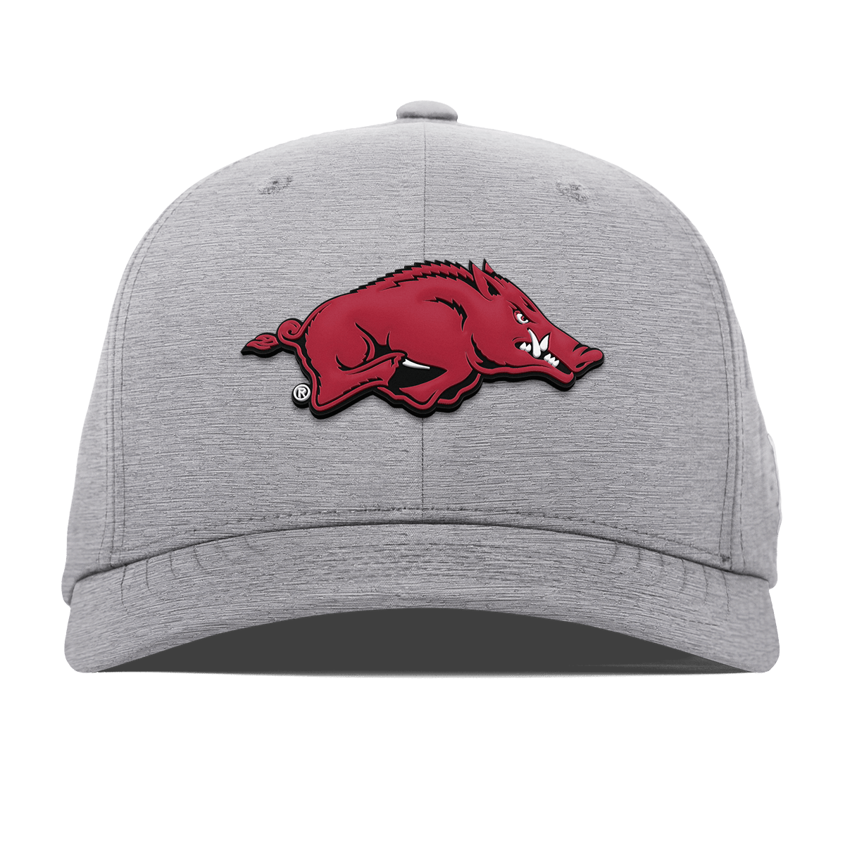 University of Arkansas "Arkansas Team Logo" Flexfit Performance Fitted Heather Gray