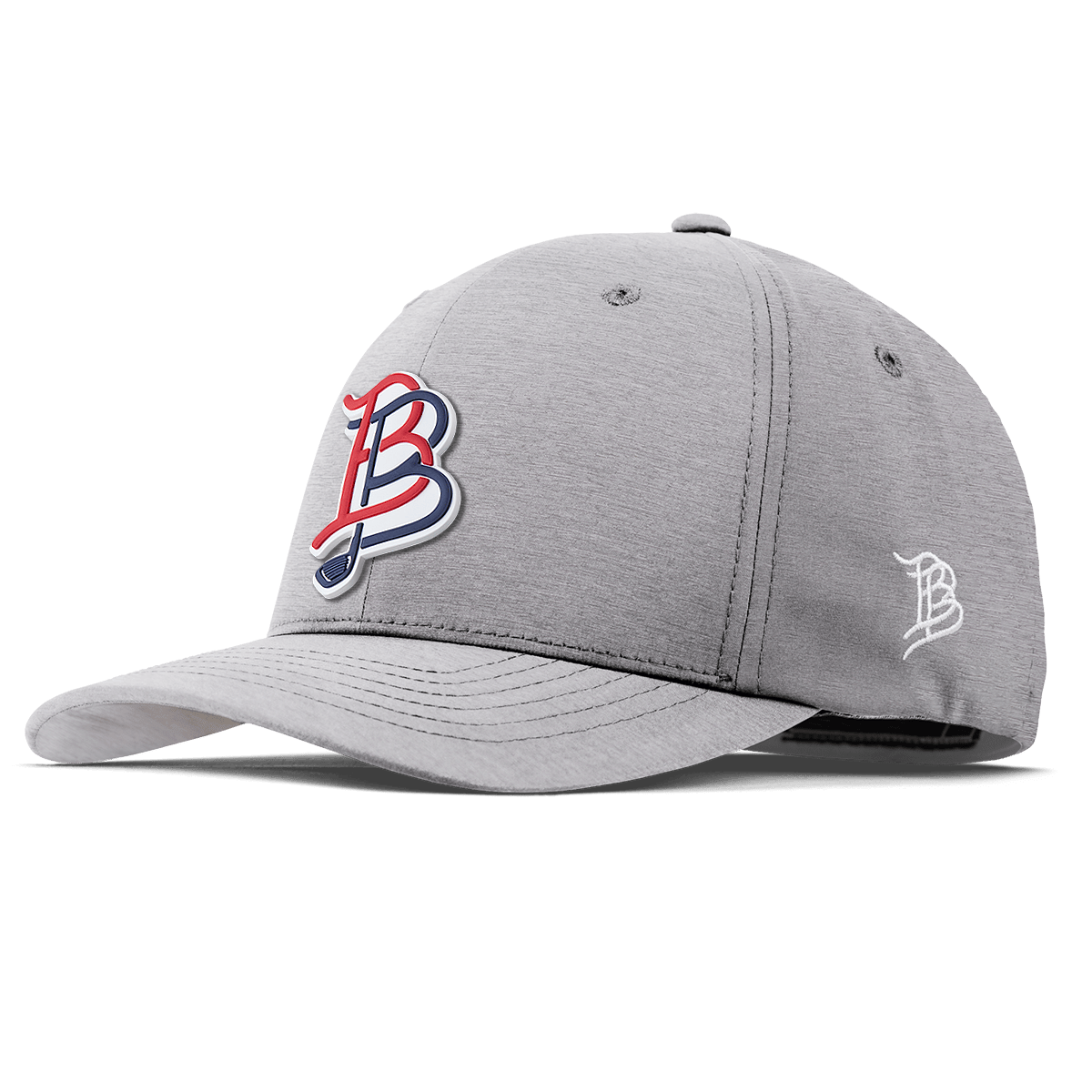 BB Golf USA Flexfit Performance Fitted Heather Gray
