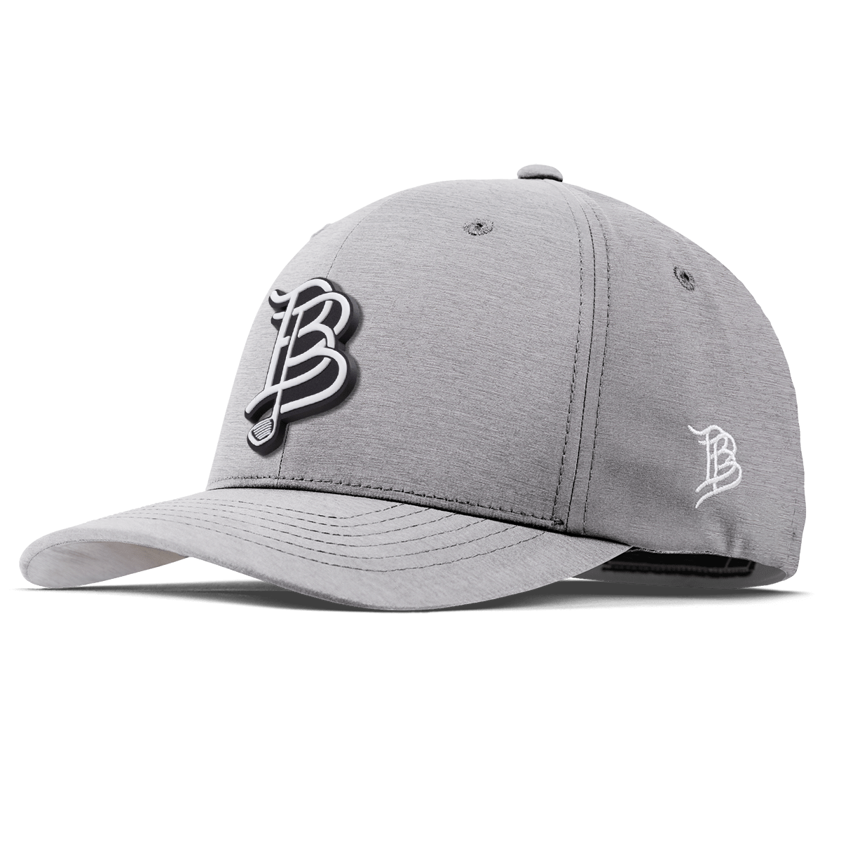 BB Golf Cutout PVC Flexfit Performance Fitted HeatherGray