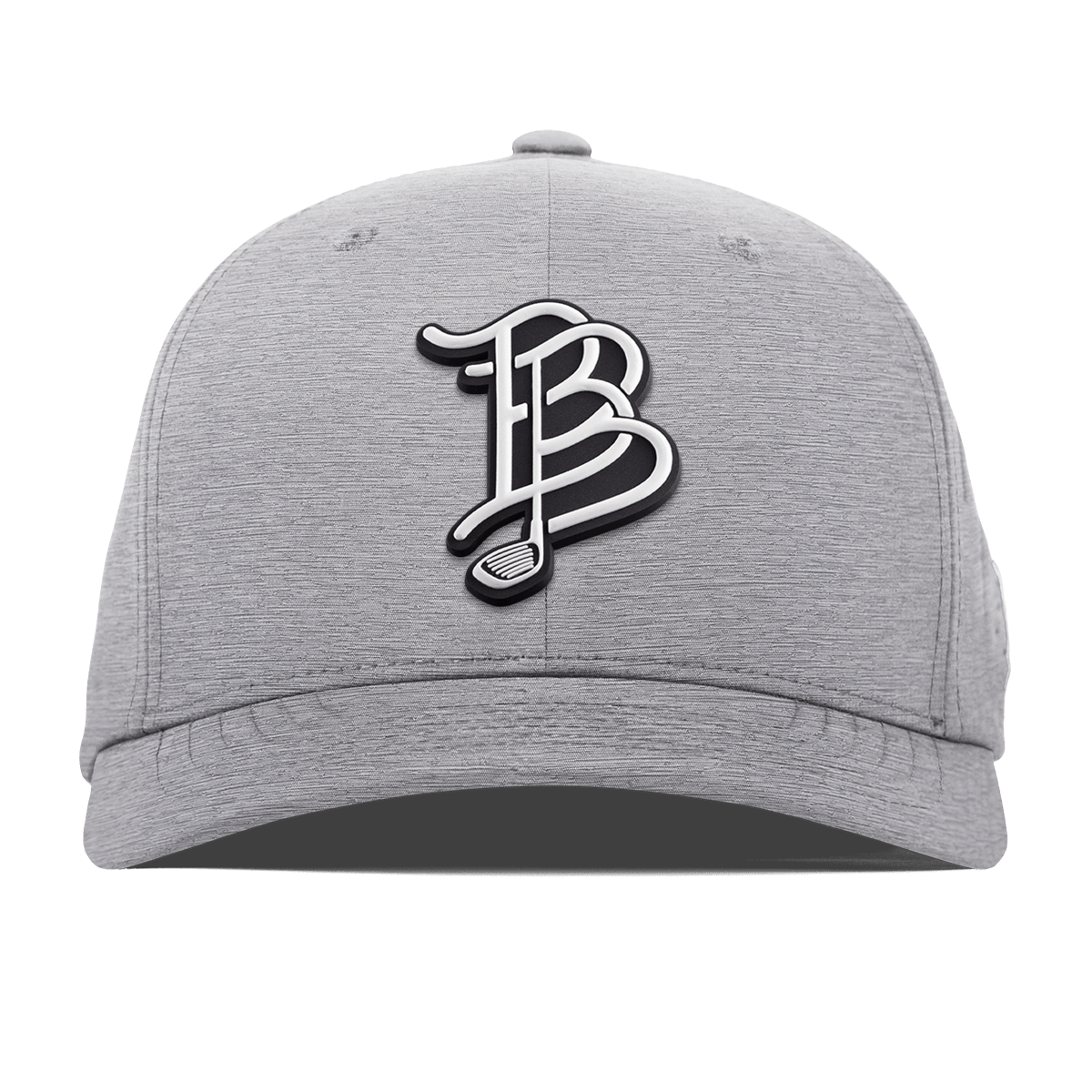 BB Golf Cutout PVC Flexfit Performance Fitted HeatherGray