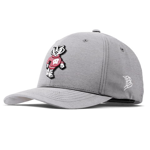 University of Wisconsin "Bucky Badger" Flexfit Performance Fitted Heather Gray