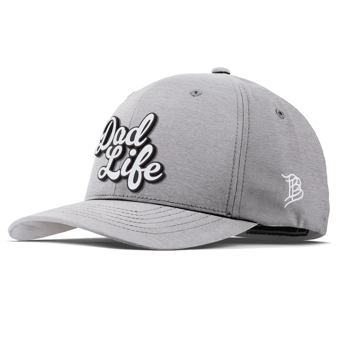 Dad LIfe Script Flexfit Performance Fitted Heather Gray