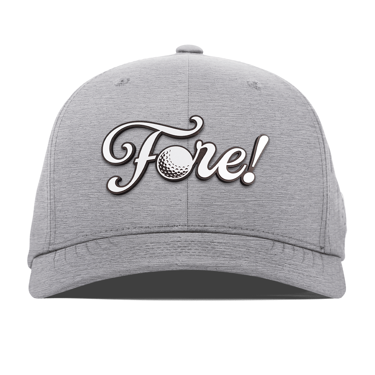 Fore! Script Flexfit Performance Fitted HeatherGray
