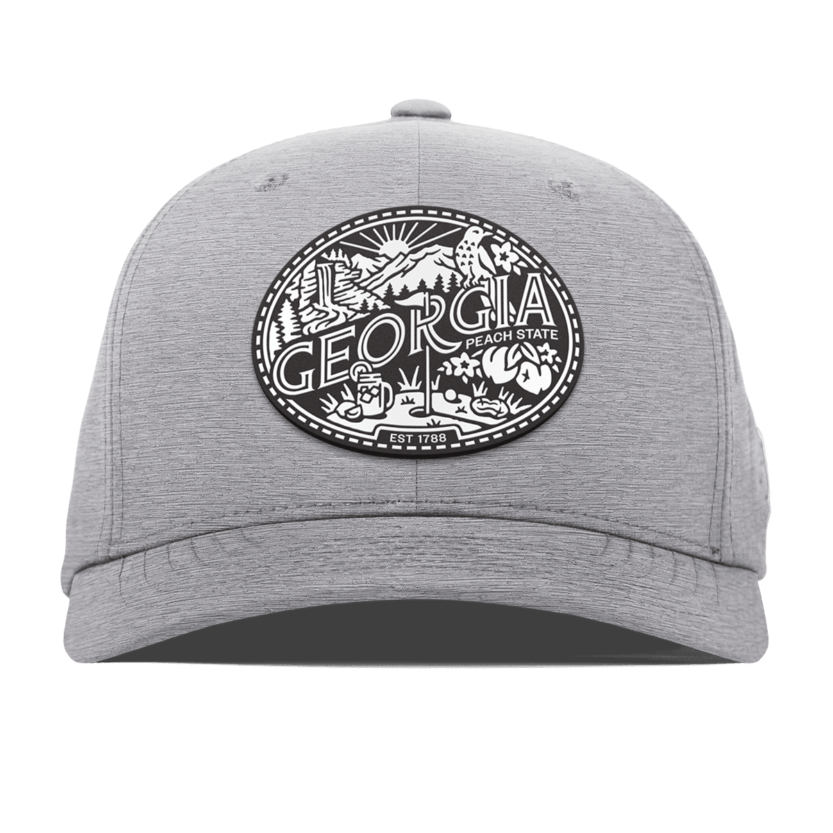 Georgia Traveler Flexfit Performance Fitted Heather Gray