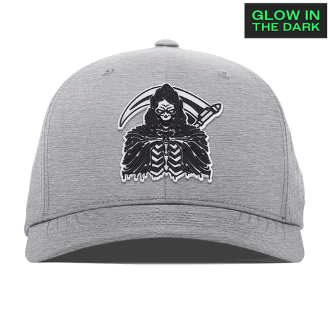 Grim Reaper Glow Flexfit Performance Fitted Heather Gray