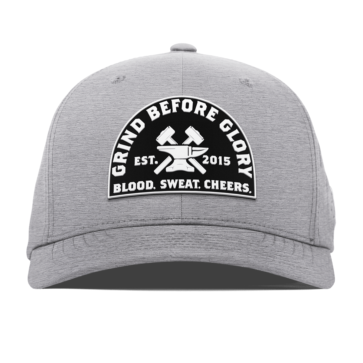 Grind Before Glory Flexfit Performance Fitted Heather Gray