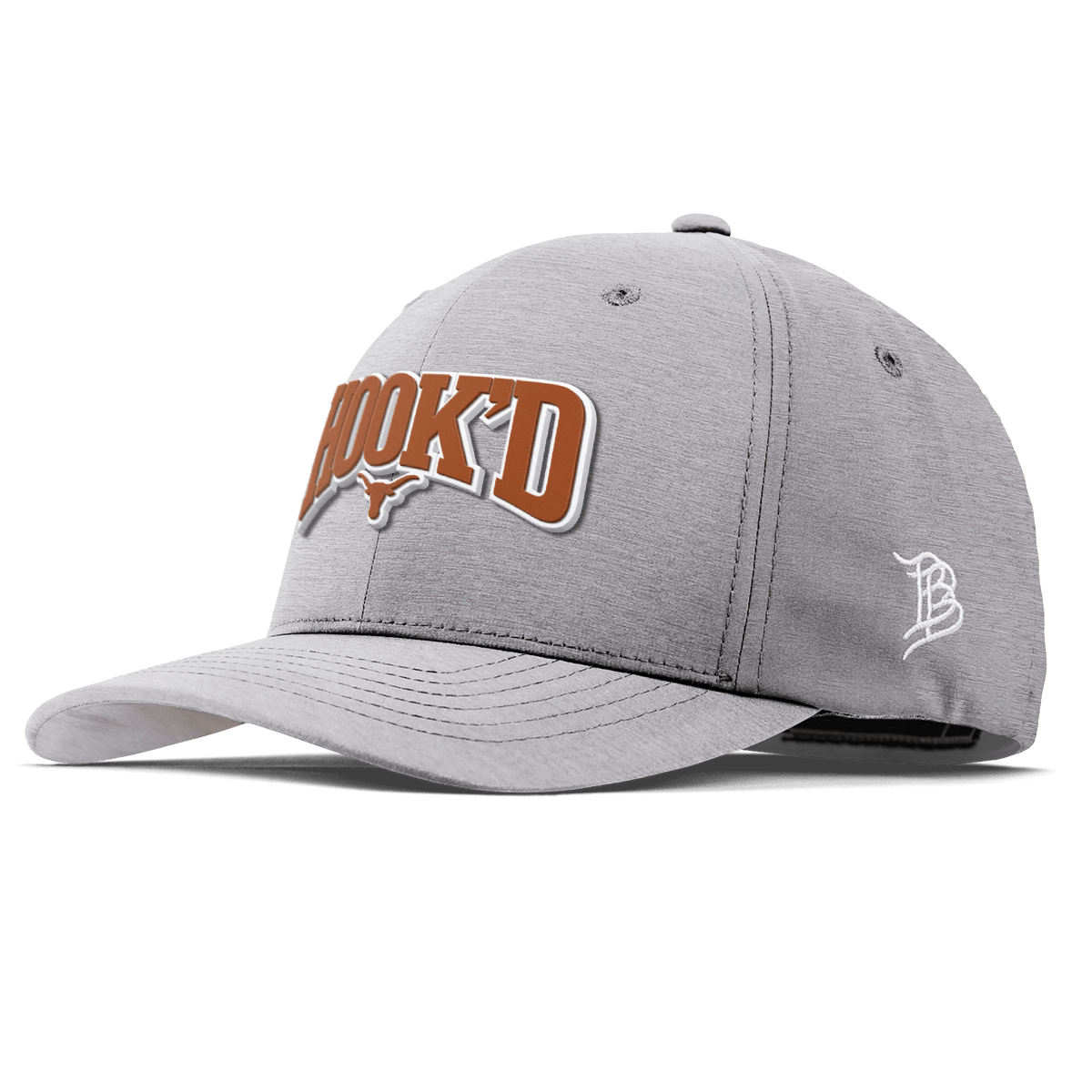 University of Texas "Hook'D" Flexfit Performance Fitted Heather Gray