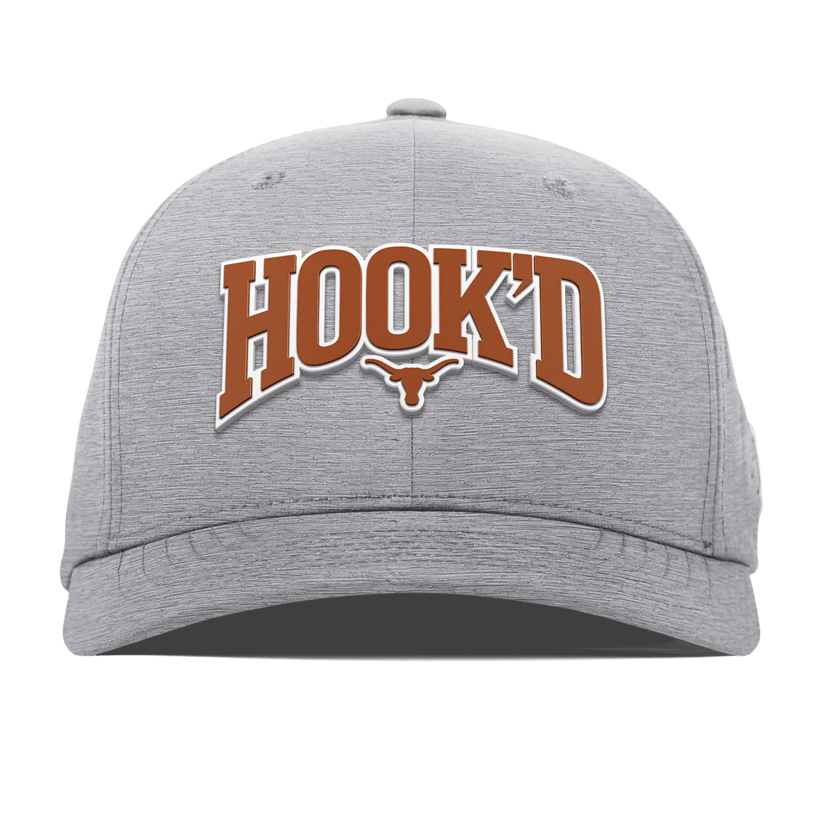 University of Texas "Hook'D" Flexfit Performance Fitted Heather Gray