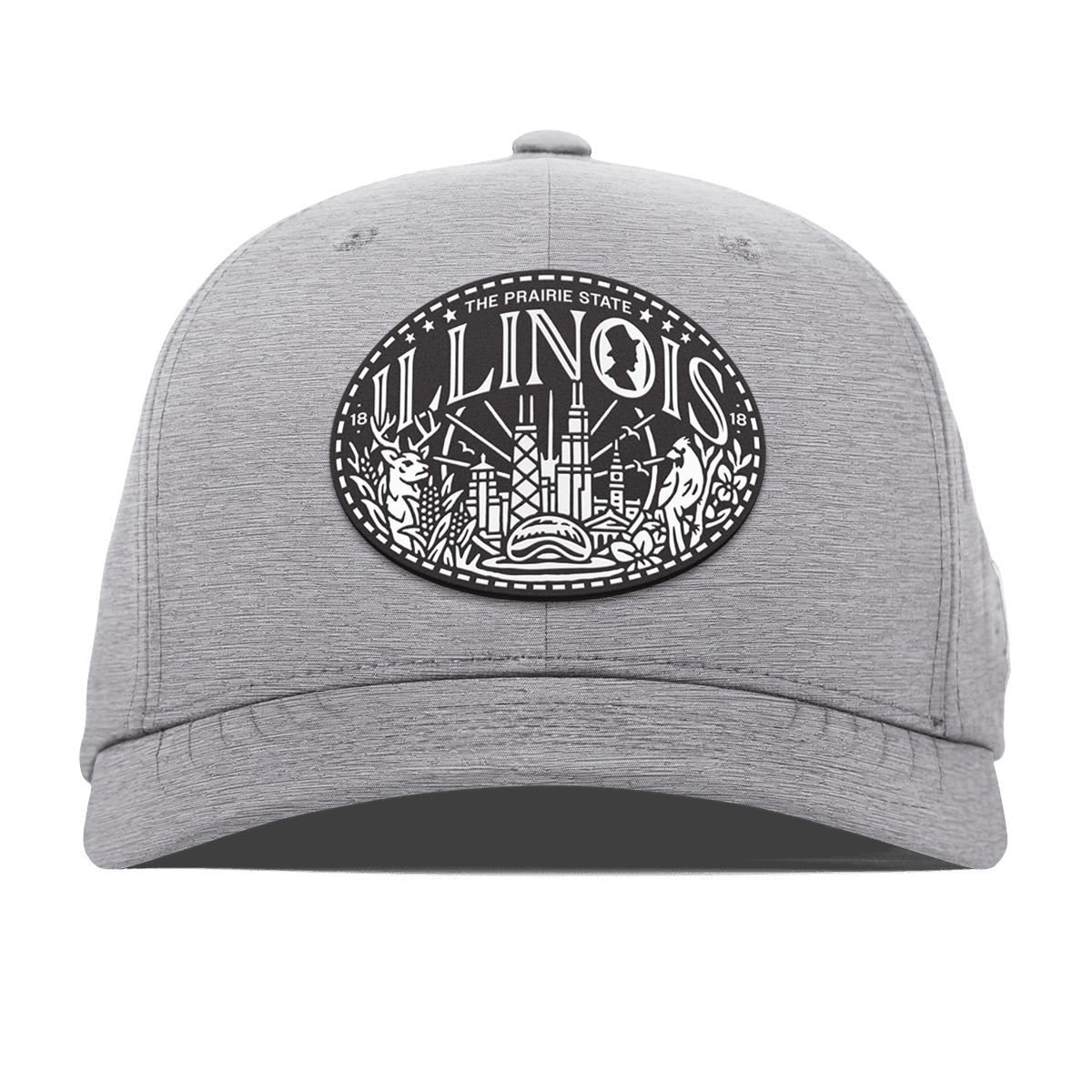 Illinois Traveler Flexfit Performance Fitted Heather Gray