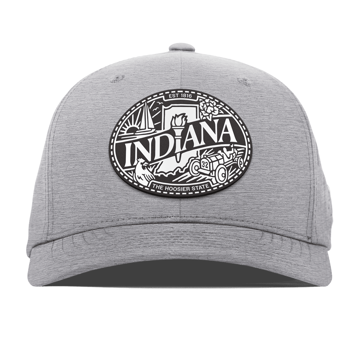 Indiana Traveler Flexfit Performance Fitted Heather Gray