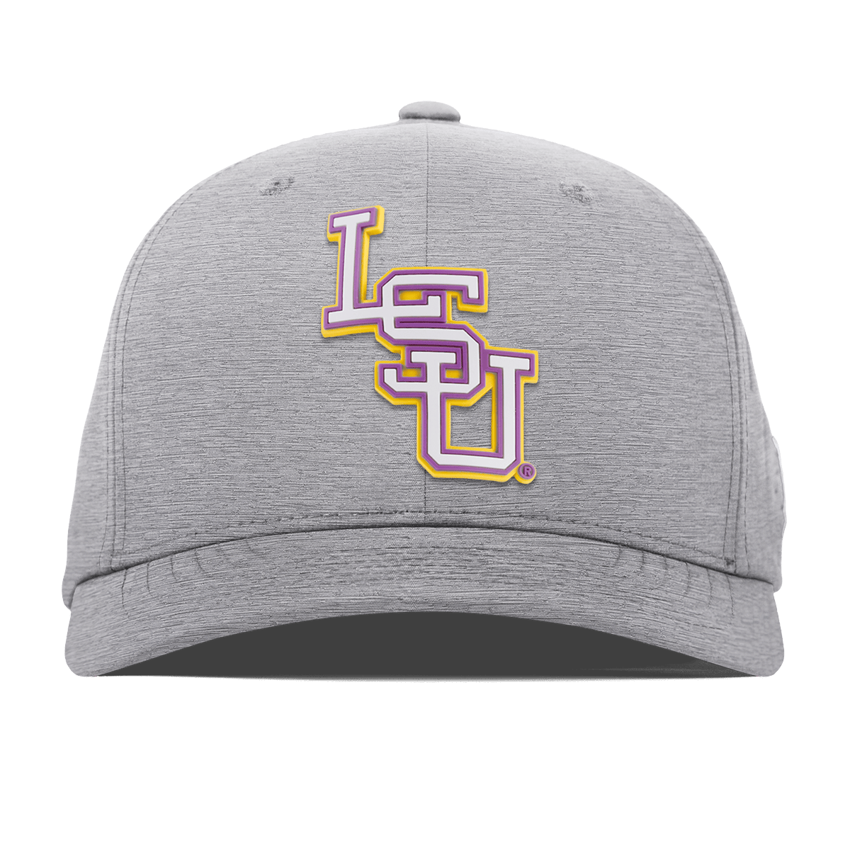 Louisiana State University "LSU Baseball White" Flexfit Performance Fitted Heather Gray